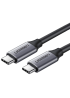 Кабель UGREEN US161 USB Type-C Male to USB Type-C 100W Male Cable Nickel Plating Aluminum Shell 3A 1.5m Gray 